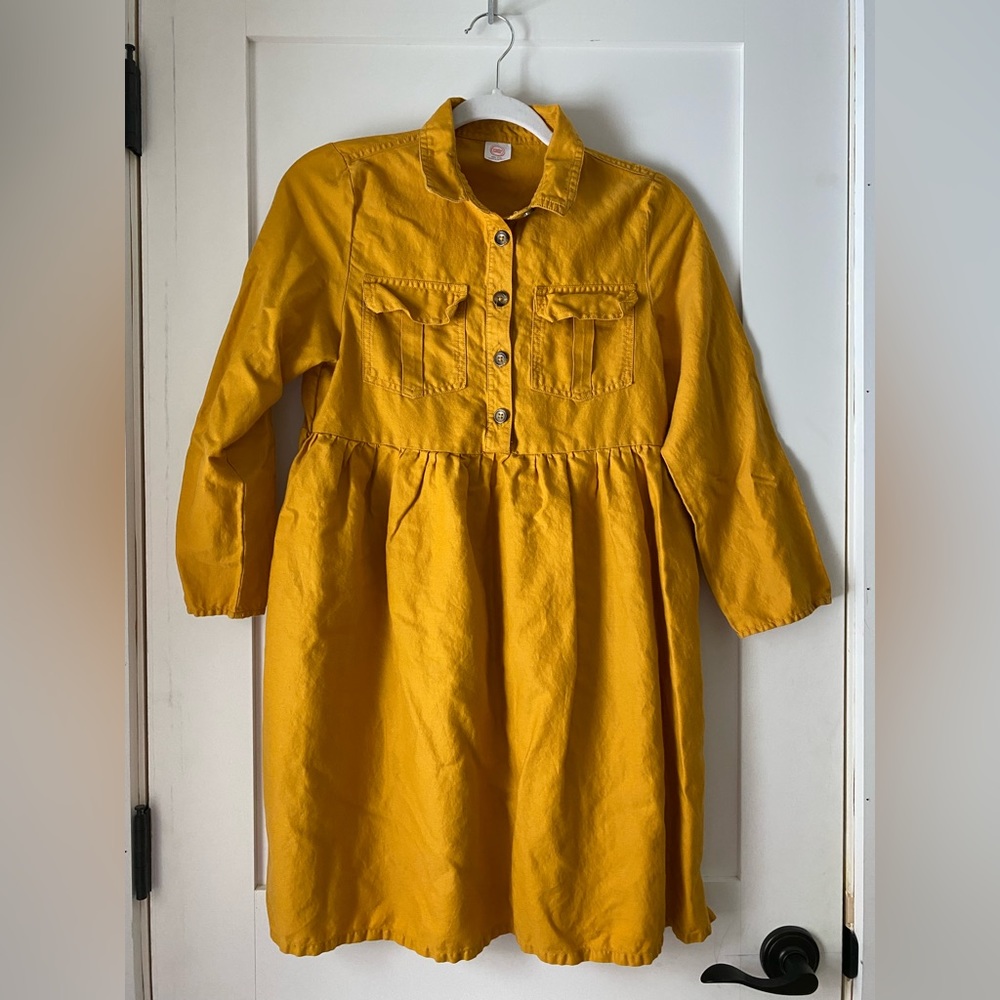 Wander Nation Girls Long-sleeved Mustard Yellow Dress - Size 18 or XXL or 2XL